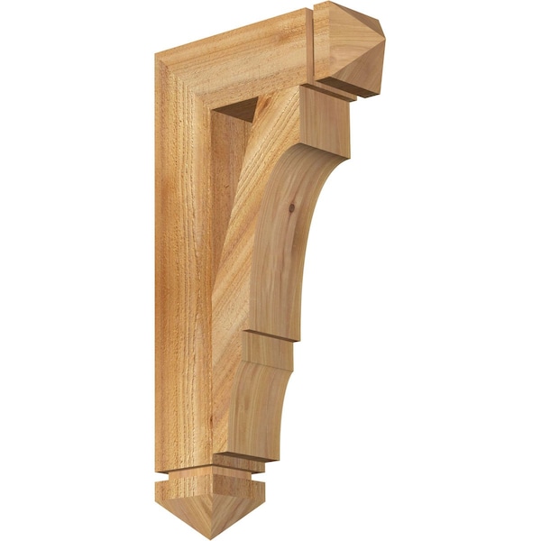 Ekena Millwork Balboa Arts & Crafts Rough Sawn Bracket, Western Red Cedar, 4"W x 14"D x 26"H BKT04X14X26BOA03RWR - main